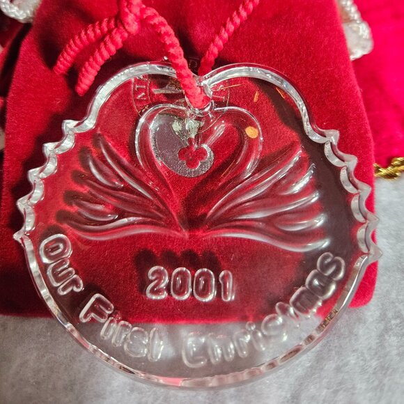 Waterford Crystal Christmas Ornament - "The Wedding Collection"; signed by maker - Picture 2 of 10